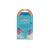 Unihorn Finger Vibe Tip N Tease Blue packaging featuring playful unicorn designs and vibrant colors.