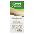 Good Clean Love Naked Coconut Lubricant 3 Oz packaging featuring organic coconut oil and water-based personal lubricant.