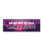 On My Way To Your Mom's House Car Magnet featuring a colorful sunset and palm trees, perfect for a fun vehicle accessory.