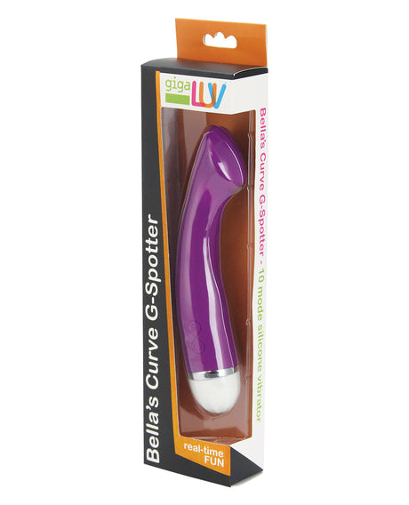 GigaLuv Bella & Curve G Spotter Purple in packaging, featuring a sleek design and ergonomic shape for targeted stimulation.