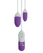 GigaLuv Dual Vibra Bullets 10 Functions Vibrator Purple with dual bullet design and controller.