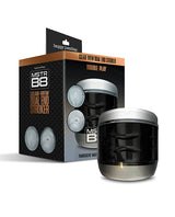 MSTR B8 Double Play Clear-View Dual Ended Stroker packaging with two distinct openings for enhanced male pleasure.