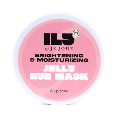 Ily By Je Joue Brightening Jelly Eye Mask 60 Pieces packaging display with brightening and moisturizing benefits.