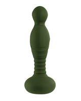 Gender X The General Come Hither Vibrator Green in a sleek, textured design for pleasurable stimulation.