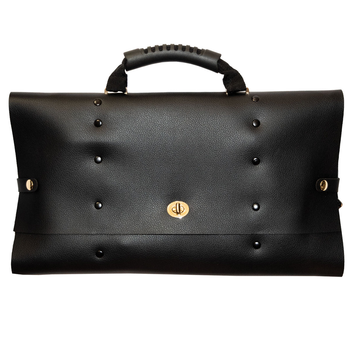 The Traveler 10 Piece Restraint and Bondage Play Kit stylish black bag with gold accents
