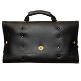 The Traveler 10 Piece Restraint and Bondage Play Kit stylish black bag with gold accents
