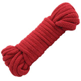 Bondage Rope Cotton Japanese Style Red, a 32-foot soft red rope for comfortable bondage play.