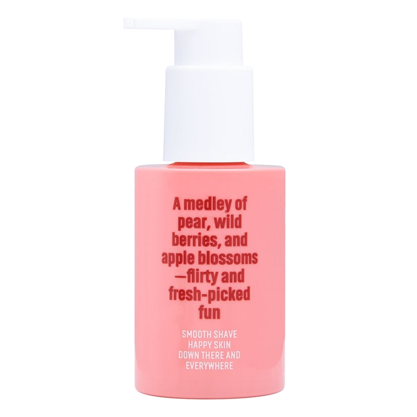 Coochy Shave Cream Sweet Nectar 3.4 oz bottle with floral scent description and brand details.