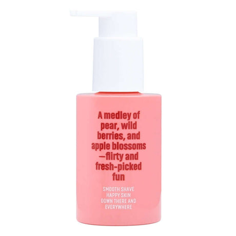 Coochy Shave Cream Sweet Nectar 3.4 oz bottle with floral scent description and brand details.
