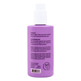 Coochy Shave Cream Flirty Blooms 8 Oz instructions for shaving and conditioning hair on purple bottle.
