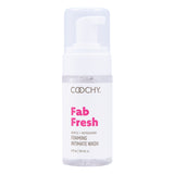 Coochy Fab Fresh Intimate Foaming Cleanser Peony 4 Oz bottle with pump dispenser.