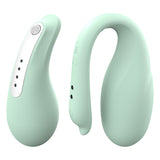 Tracys Dog Hi Pee Remote Control Vibrator in mint green, showcasing ergonomic design and user-friendly controls.