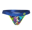 Male Basics Hipster Jockstrap Wow Large featuring colorful graffiti design and supportive waistband.