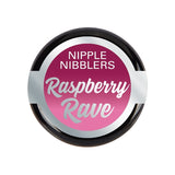 Nipple Nibblers Cool Tingle Balm Raspberry Rave product packaging with vibrant design and colors.