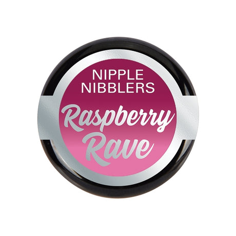 Nipple Nibblers Cool Tingle Balm Raspberry Rave product packaging with vibrant design and colors.