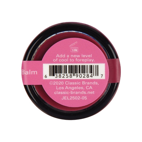 Nipple Nibblers Cool Tingle Balm Raspberry Rave packaging showcasing the invigorating cooling balm for intimate moments.