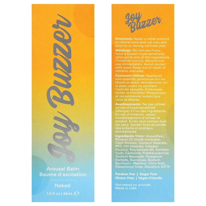 Joy Buzzer Arousal Balm Naked 1.5 Oz