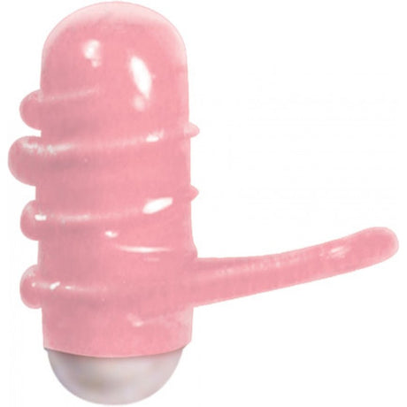 Tongue Dinger Vibrating Tongue Ring Magenta for enhanced oral pleasure with buzzing excitement.