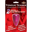 Tongue Teaser Silicone Oral Vibrator Magenta packaging showcasing a vibrating tongue design for oral stimulation.