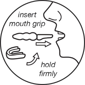 insert mouth grip instructions for Tongue Star Stealth Rider Contoured Tongue Vibe Purple