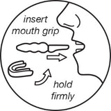 insert mouth grip instructions for Tongue Star Stealth Rider Contoured Tongue Vibe Purple