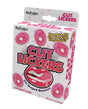 Clit Lickers Vagina Shaped Gummies packaging with playful raspberry flavored gummies for adult gatherings.
