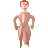 Tiny Tim Blow Up Party Doll Vanilla inflatable novelty with a cheerful face, standing 26 inches tall.