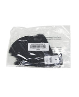 Lana Sheer Lace V-Thong Black Medium packaging displaying product details and size label in a clear plastic bag.