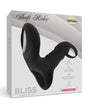 Bliss Shaft Rider Vibrating Cock Ring Sleeve Black on product packaging showcasing its features and design.