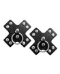 Nipplicious Seducer Leather Pasties with Ring Black showcasing bold design and metal accents.