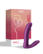 RORA 2 App-Controlled Rotating G-Spot Vibrator Purple in packaging displaying product design and features.