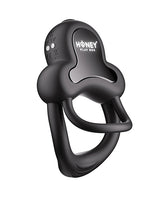 Anello Vibrating Double Cock Ring Clitoral Stimulator Black by Honey Play Box, designed for enhanced pleasure.