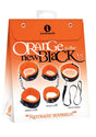 Orange Is The New Black Restrain Yourself Bondage Kit with wrist cuffs, ankle cuffs, and neck leash.