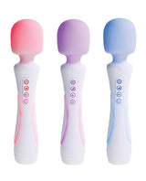 Illumination THE Wand Massager White featuring customizable LED colors for enhanced massage experience.