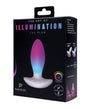 Illumination THE Plug Vibrator White packaging showcasing vibrant colors and premium design details.