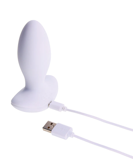 Illumination THE Plug Vibrator White with USB charging cable for customizable sensory experiences.