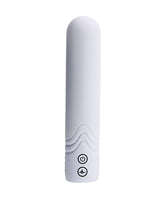 Illumination THE Bullet Vibrator White with sleek design and customizable LED lights for a personalized pleasure experience.