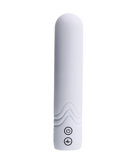Illumination THE Bullet Vibrator White with sleek design and customizable LED lights for a personalized pleasure experience.
