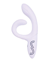 Illumination THE Rabbit Vibrator White showing its elegant design and dual stimulation features.