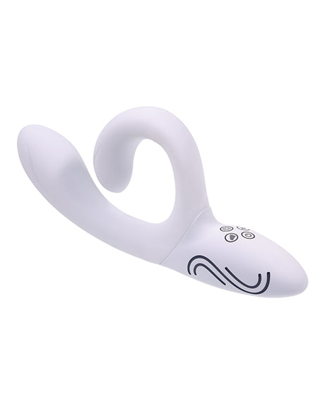 Illumination THE Rabbit Vibrator White with elegant design and dual stimulation features, perfect for personalized pleasure.