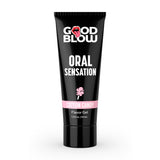 Good Blow Oral Sensation Gel Cotton Candy 1.5 Oz tube for enhanced intimacy with sweet flavor and warming effect.