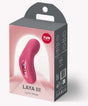 Fun Factory Laya III Lay-on Vibrator Magenta packaging showcasing its ergonomic design and vibrant color.