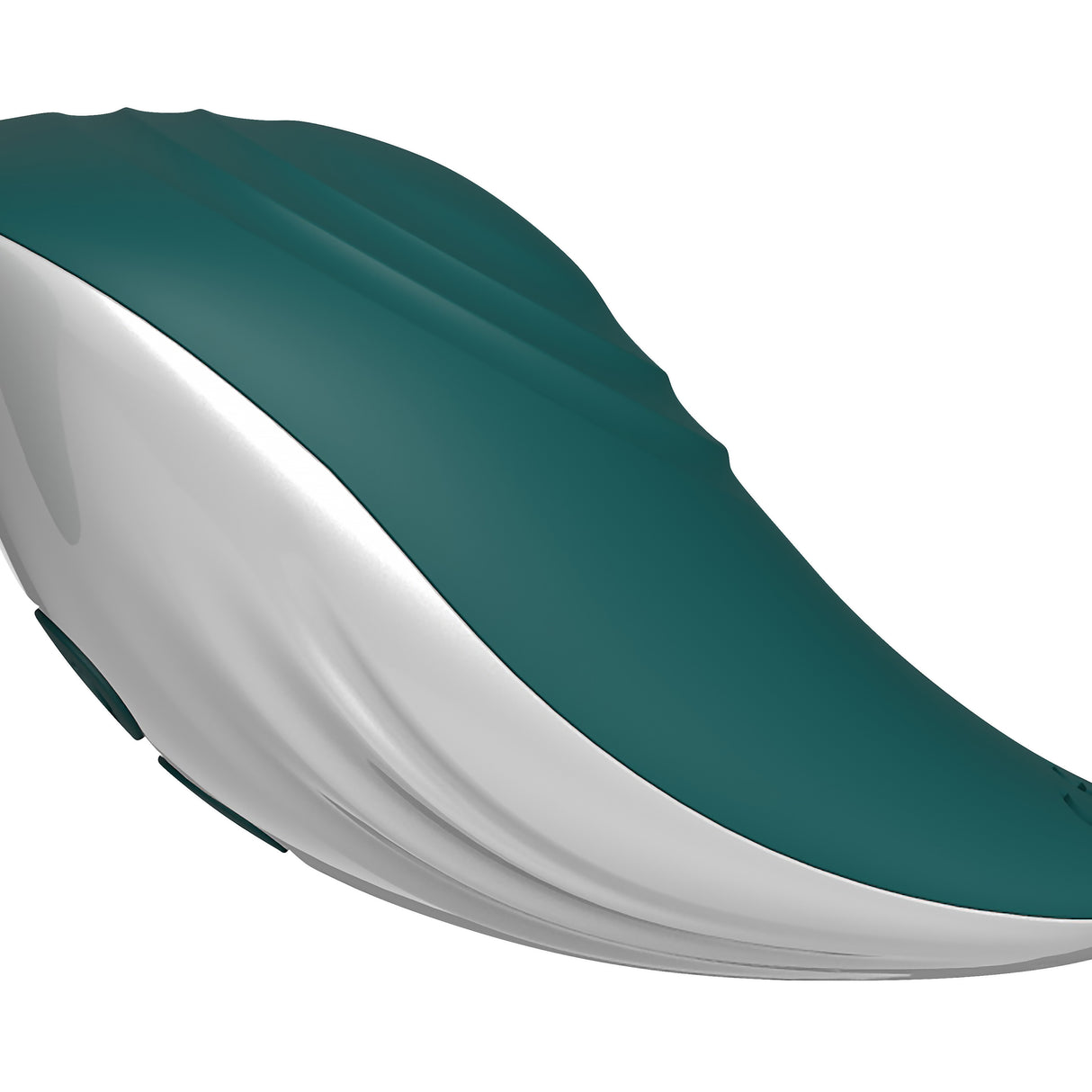 Evolved Palm Pleasure Teal Rechargeable Vibrator showcases its smooth design for ultimate satisfaction.