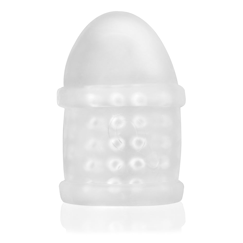 Screaming O Jackits Masturbation Sleeve Clear, an ultra-soft clear stroker for enhanced solo play.