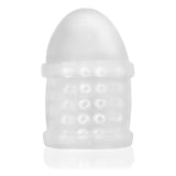 Screaming O Jackits Masturbation Sleeve Clear, an ultra-soft clear stroker for enhanced solo play.