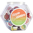 Nipple Nibblers Sour Pleasure Balm Assorted 36 Pc Fishbowl with colorful pots for delicious flavors and sensual play.