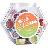 Nipple Nibblers Sour Pleasure Balm Assorted 36 Pc Fishbowl with colorful pots for delicious flavors and sensual play.