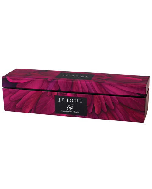 Je Joue FiFi 2 Silicone Rabbit Vibrator Purple packaging box with floral design.