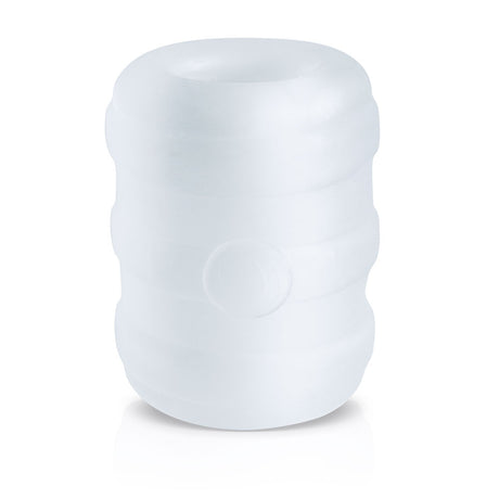 Screaming O Jackits Throttle Stroker Clear, a soft and stretchy stroker for enhanced solo sessions.