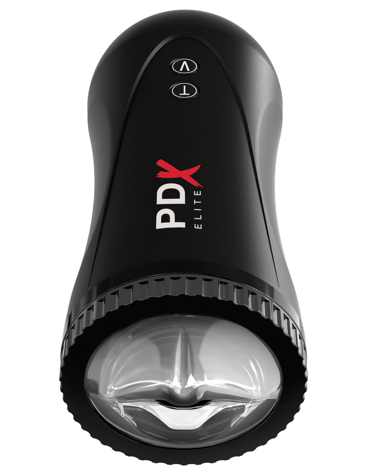 PDX Elite Moto Stroker Thrusting Masturbator Black with smooth automatic stroking and vibration features.